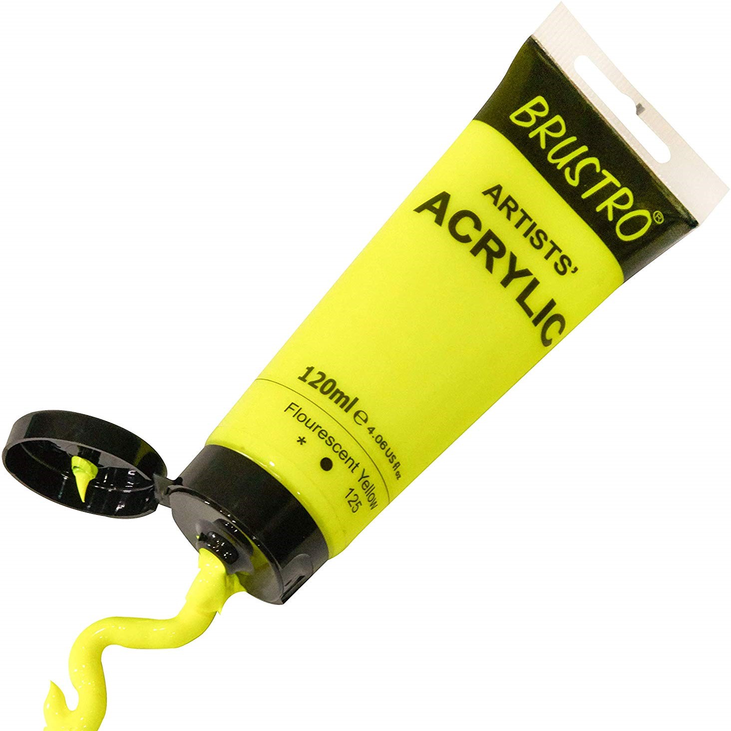 Artists Acrylic Paint 120ml Fluorescent Yellow (125)