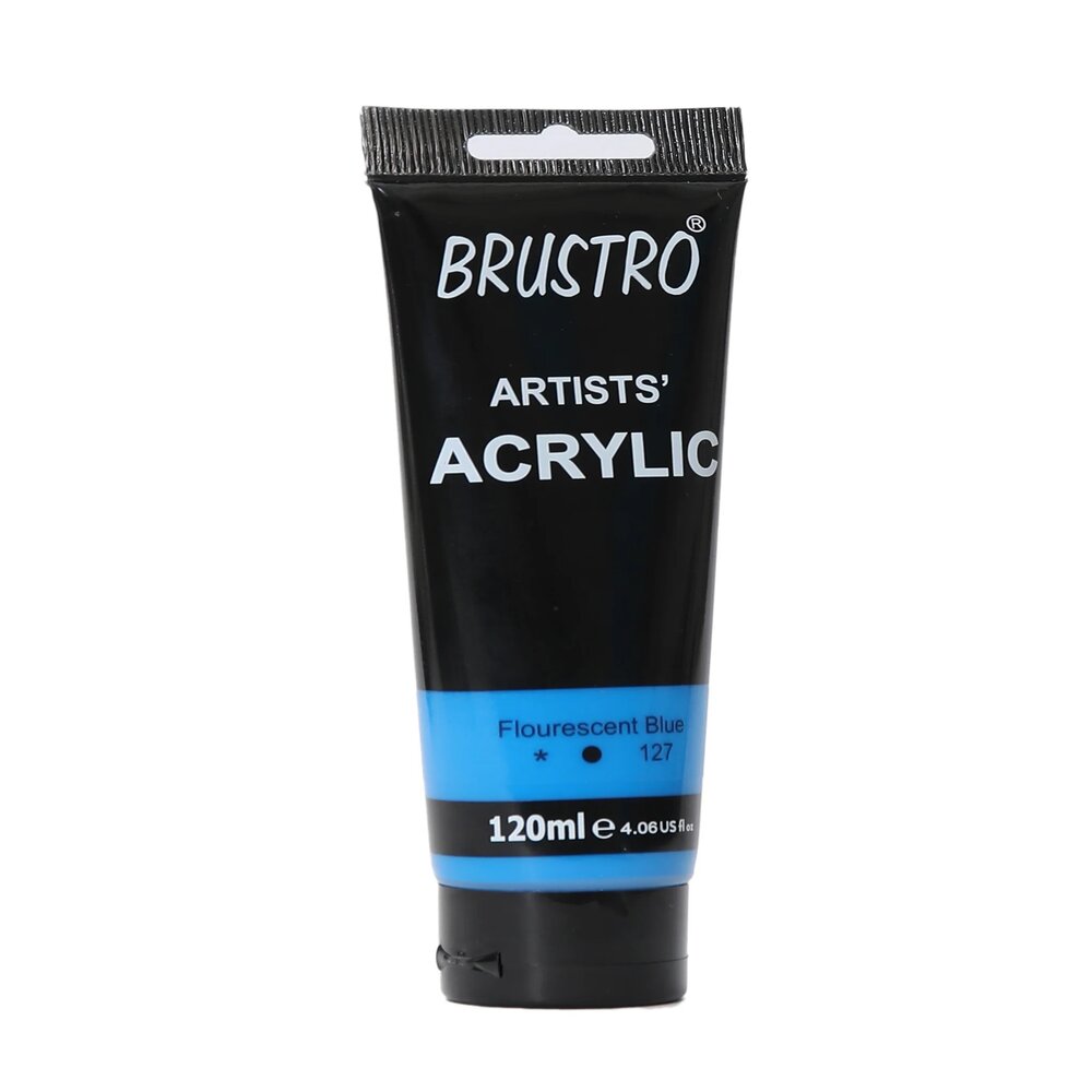 Artists Acrylic Paint 120ml Fluorescent Blue (127)