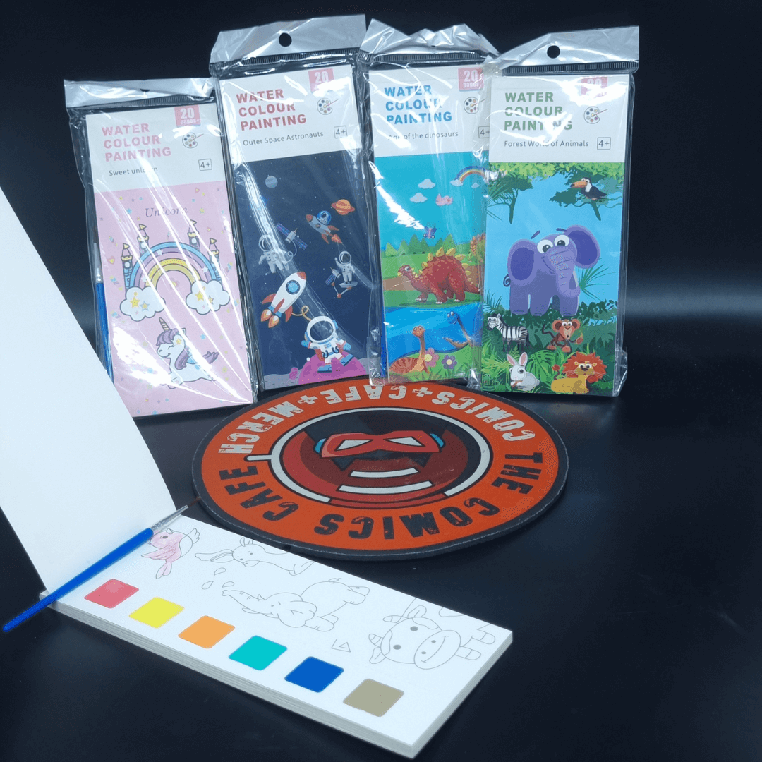 20 Page Water Color Booklet with Color | Dinosaur Theme Image