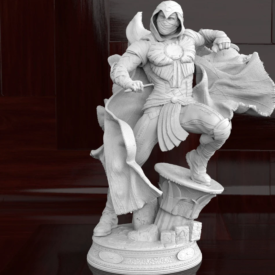 Moon Knight 3D Printed Single-Color Model