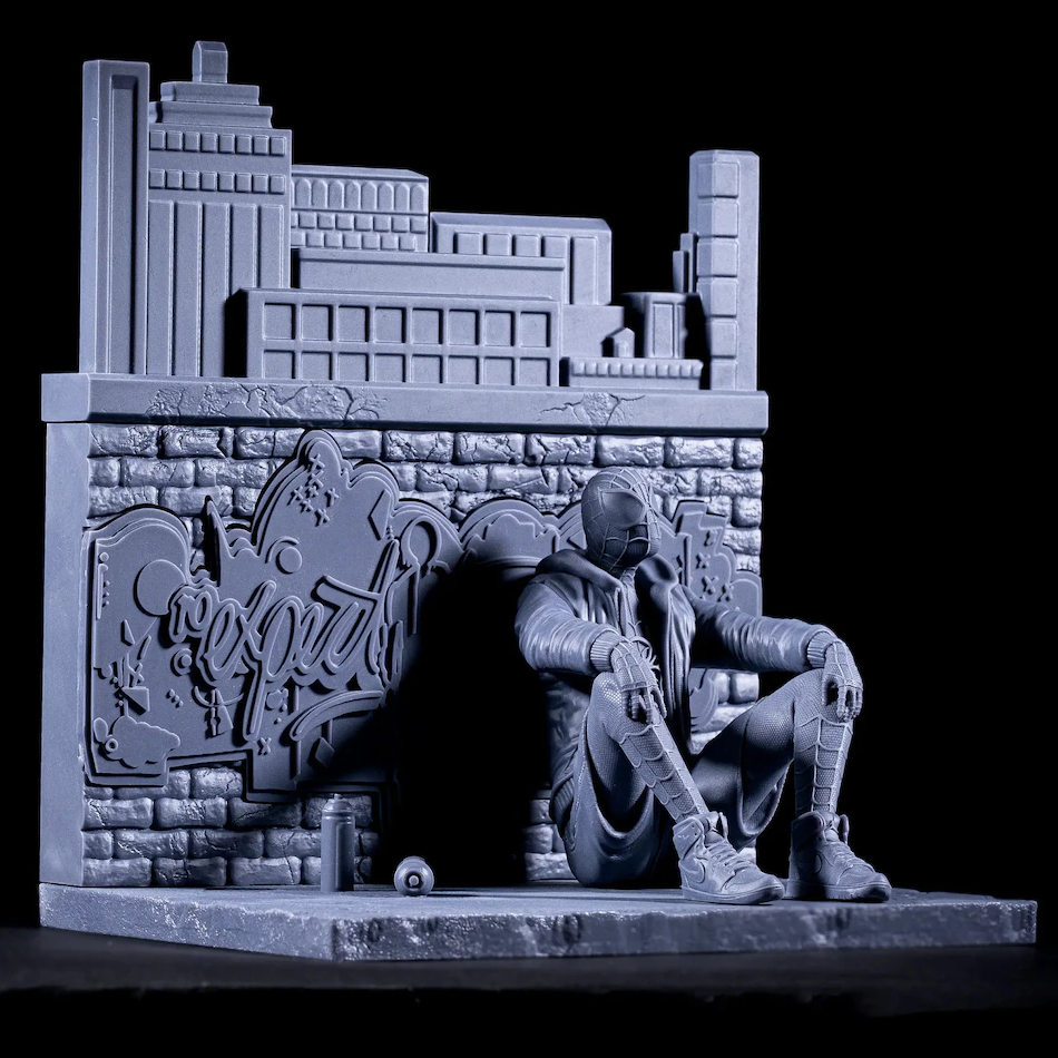 Miles Morales Diorama 3D Printed Model